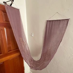 Sheer Lavender and Gold Hanging Tapestry/Runner - 97 x 15.5 in